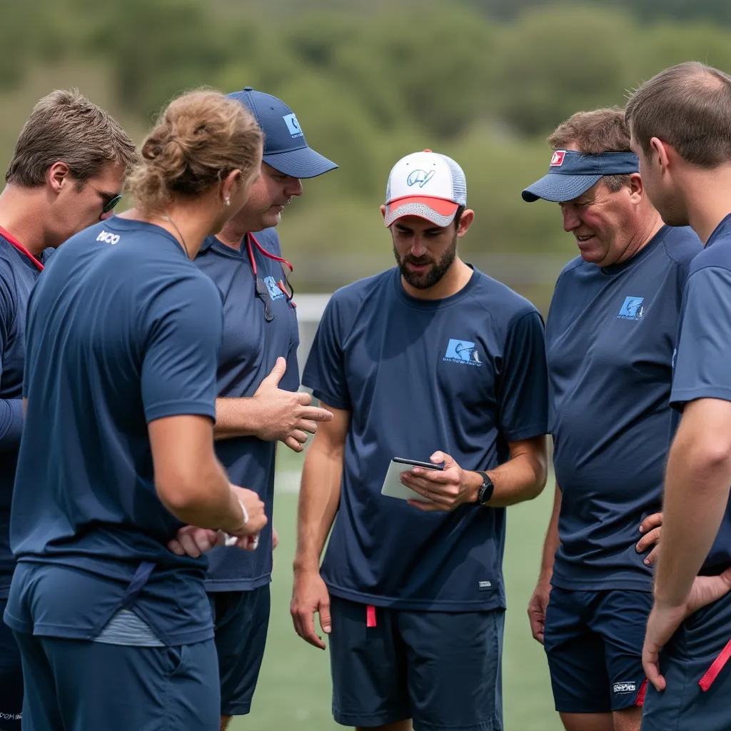 Équipe de coachs en réunion